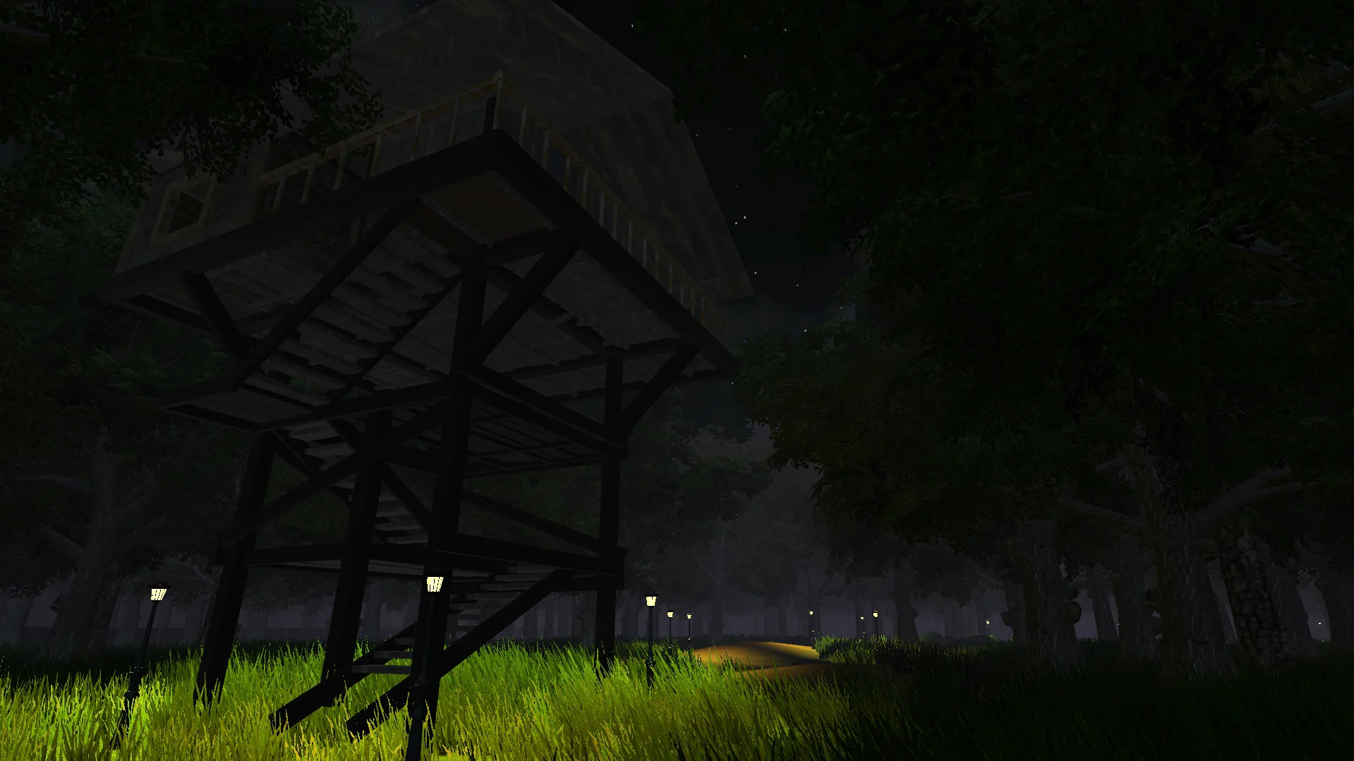 A watchtower in the dark forest.